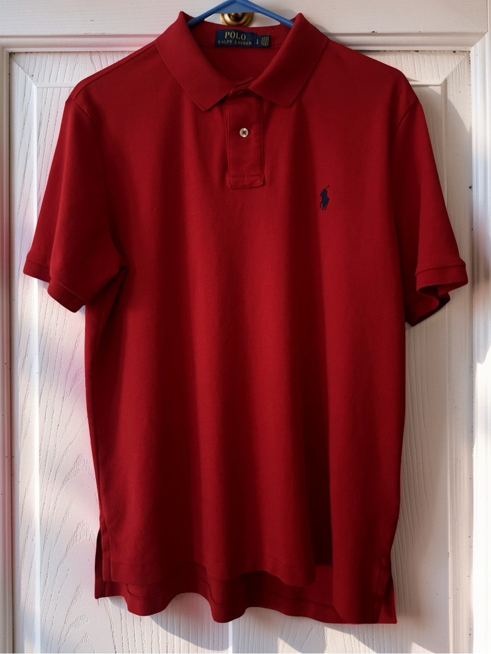 Polo Ralph Lauren Knit Short Sleeve Collared Button Logo Shirt Size Large